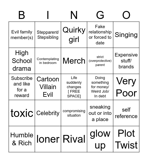 MSA BINGO!!! Bingo Card