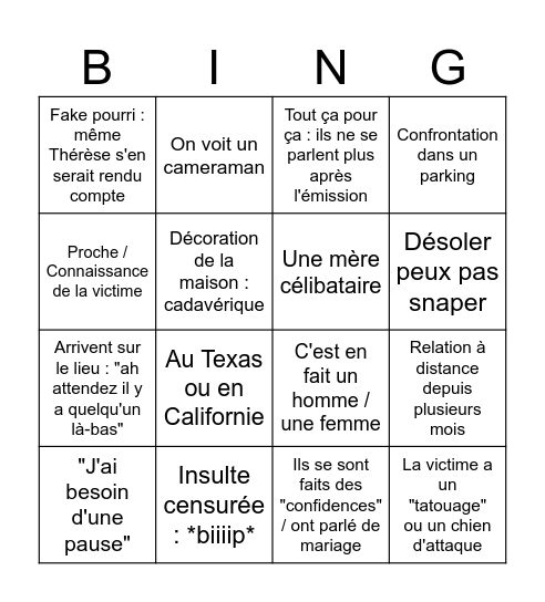 CACACATFISH Bingo Card