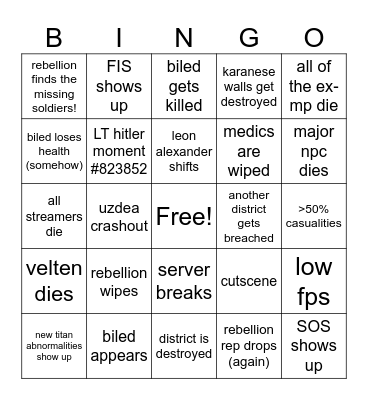 KARANESE PD BINGO! Bingo Card
