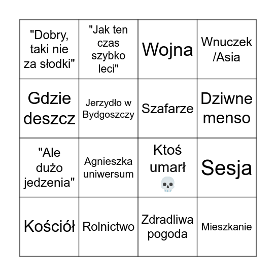 Krótka Meeting Bingo Card