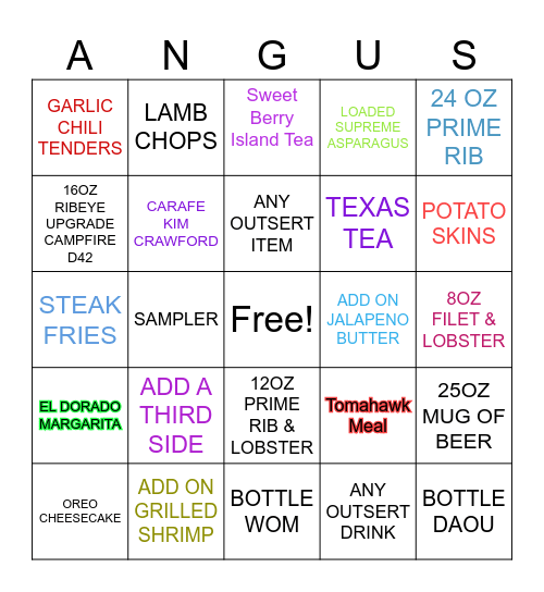 UPSELL Bingo Card
