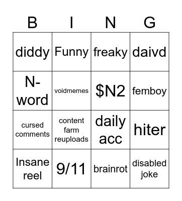 ig reels bingo Card