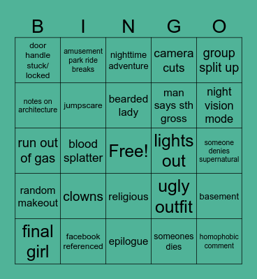 the house october built Bingo Card
