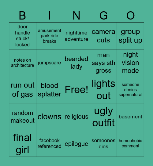 the house october built Bingo Card