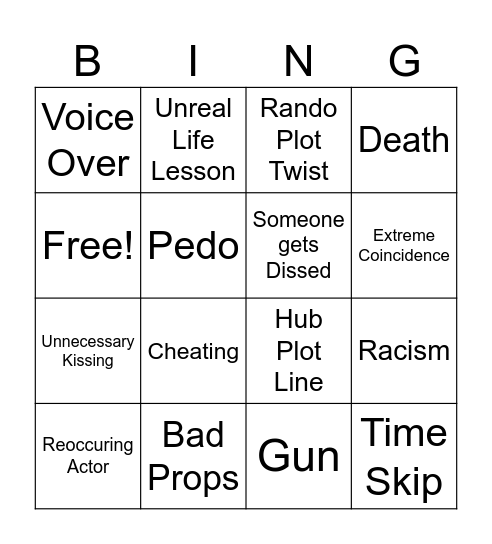 TT Bingo Card