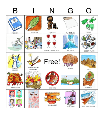 Pesach Bingo Card