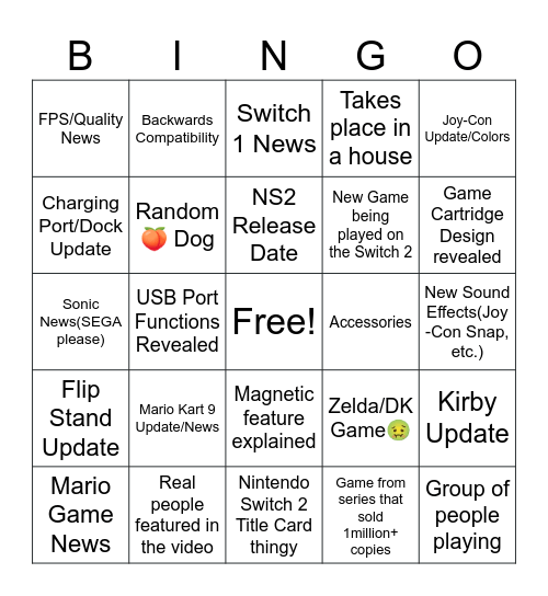 NS2 Bingo Card