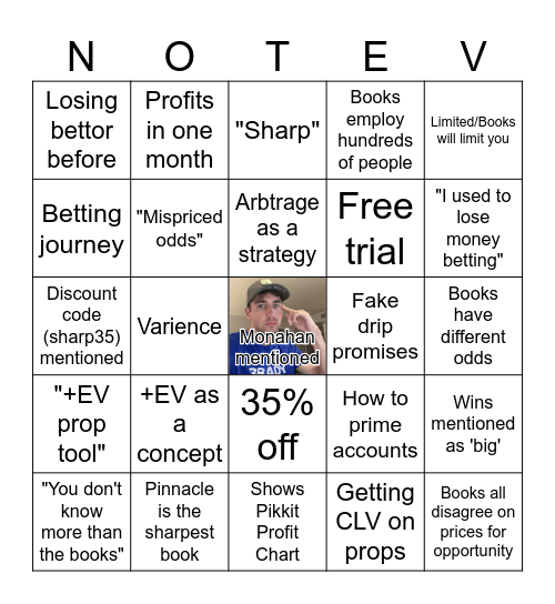 OddsJam Paid Tutorial Bingo Card