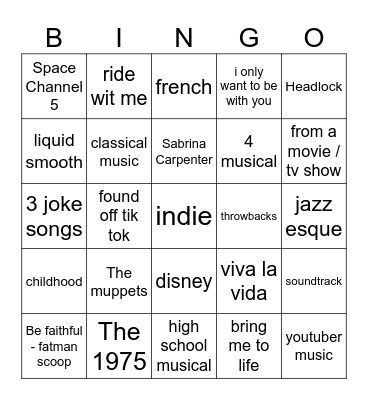 2024 rewind Bingo Card