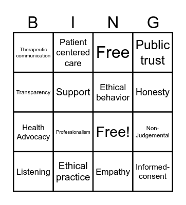 According to the CODE Bingo Card