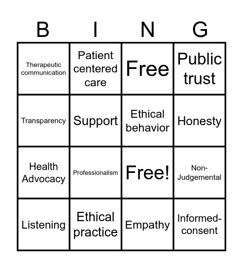 According to the CODE Bingo Card