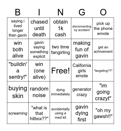forskaen bingo Card