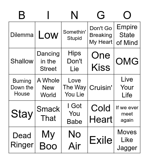 Duets - 2025 Bingo Card