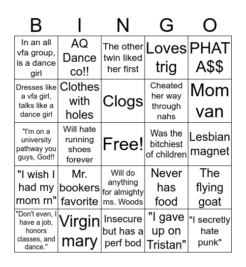 VIRGE OLNEY Bingo Card