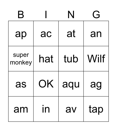 Super Bingo Card