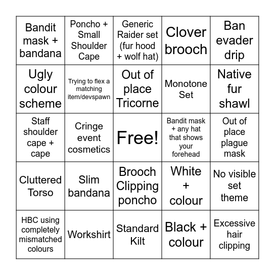 NORTHWIND generic set bingo Card