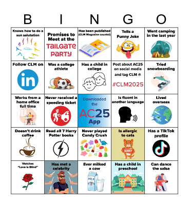 CLM AC25 BINGO Mingle Bingo Card