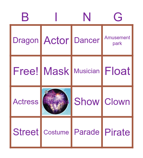 Celebrations Bingo Card