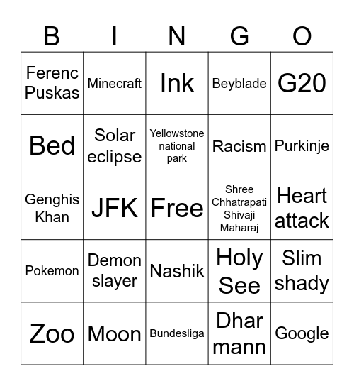 Ipl Bingo Card