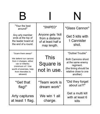 33rd Monthly Bingo Card