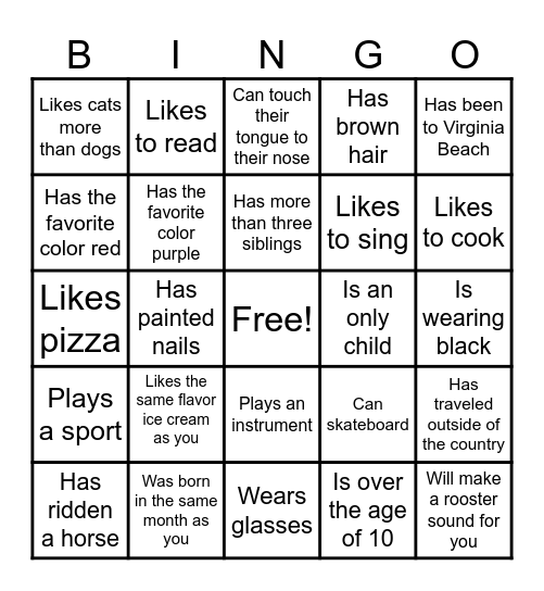 Find Someone Who... Bingo Card