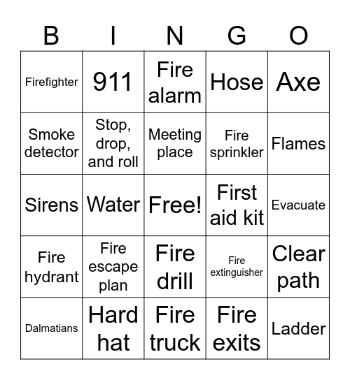 Fired Up Bingo Card