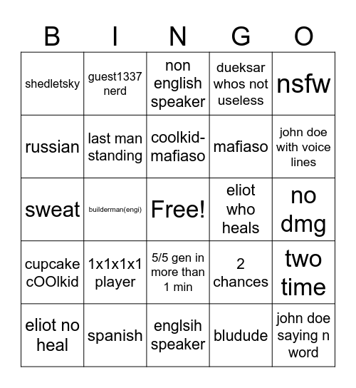 Bingo Card