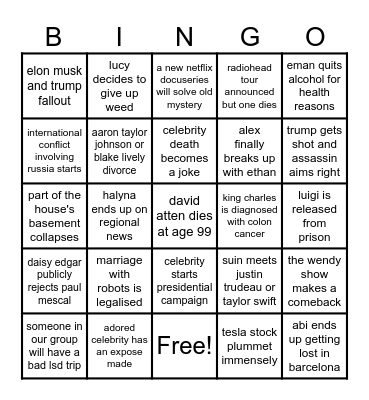 2025 BINGO Card