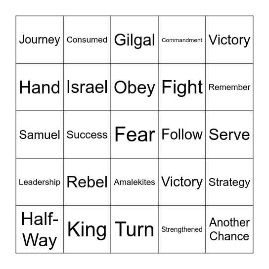 3.23.25 _ 1 Samuel 15 Bingo Card