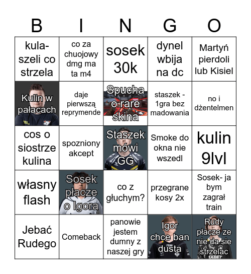 CSowa Banda Chuja Bingo Card