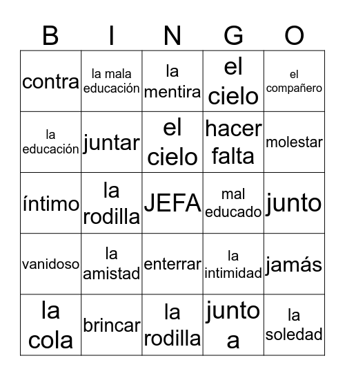 4H-Capítulo 2 Bingo Card