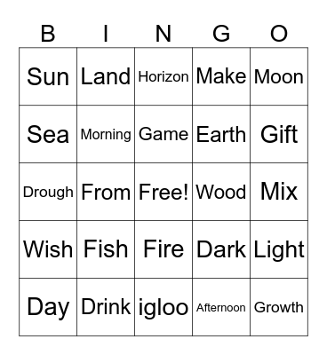 Bingo Card