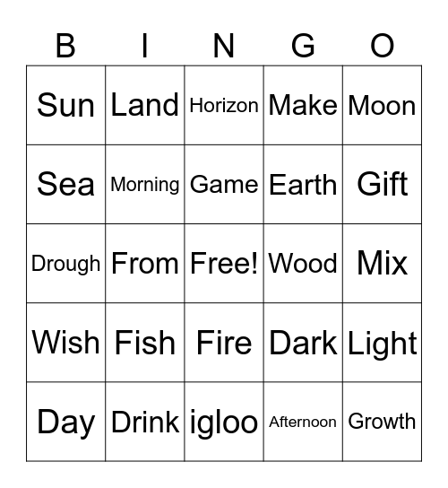 Bingo Card
