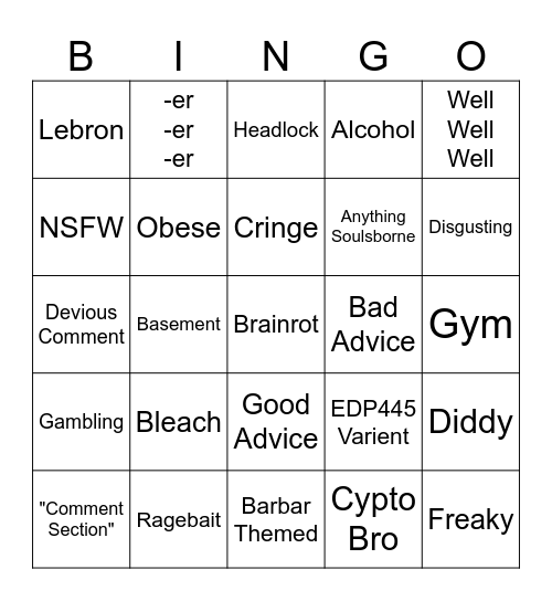 Insta Reels Bingo Card