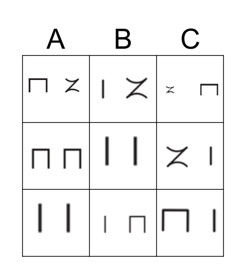 Ritmusbingó Bingo Card
