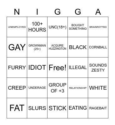 ROBLACK Bingo Card