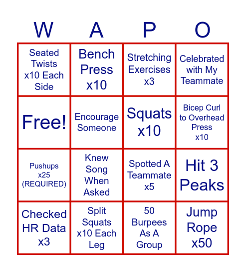 Work Always Pays Off Bingo Card