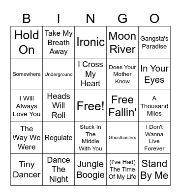Lights Camera Action Bingo Card