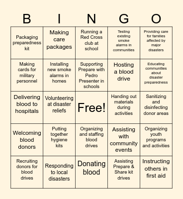 Voluntary Service Bingo! Bingo Card