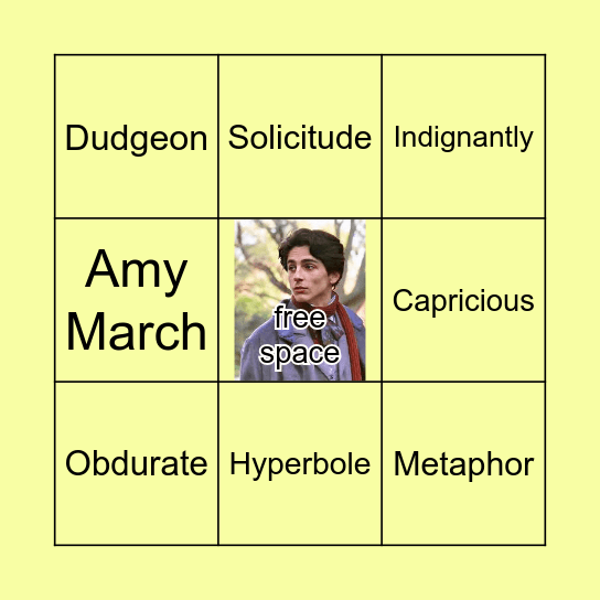 LITTLE WOMAN BINGO Card