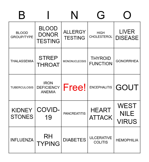 EGH MED LAB WEEK 2025 Bingo Card