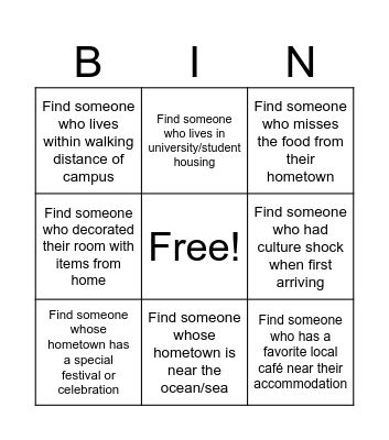 Home Hunt Bingo Card