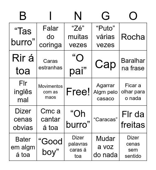 Bingo do gui Bingo Card