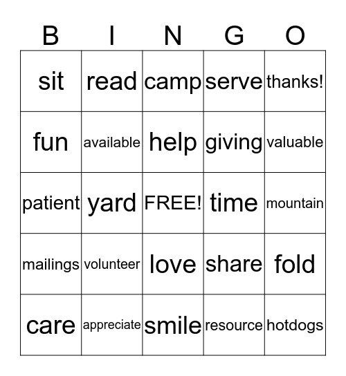 Bingo Card
