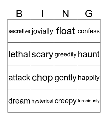 Language Devices - Mystery  Bingo Card