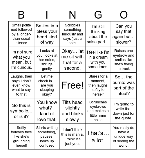 EM-Therapy-Bingo Card