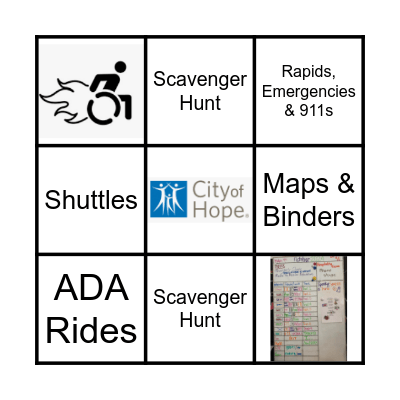 Ambassador Bingo Card