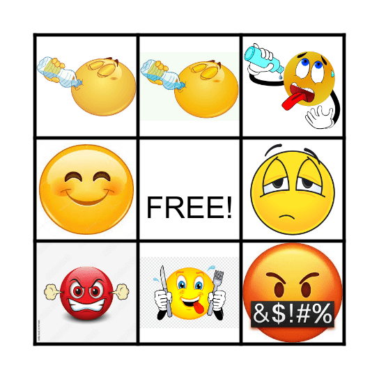 Feelings Bingo Card