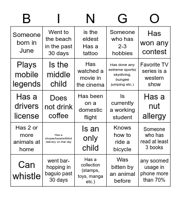 FULLSUITE Bingo Card