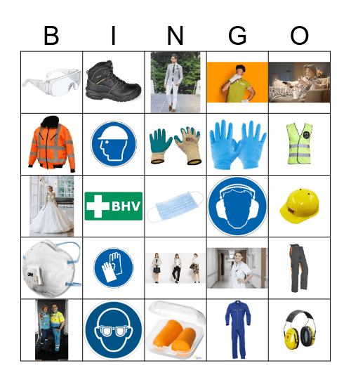 Les 4: Passende kleding Bingo Card